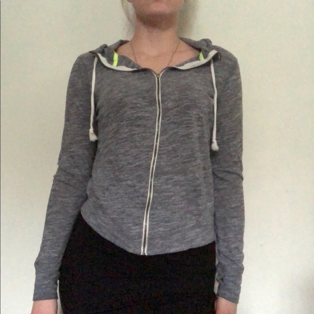 Grey zip up